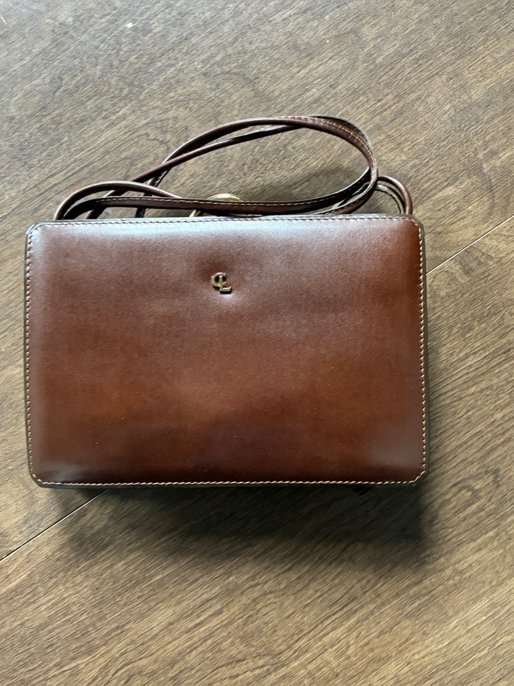 Casa Lopez Genuine leather handbag Brown crossbody Clutch